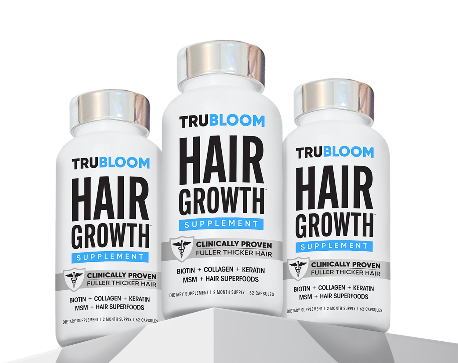 Hair Growth Supplement Bottles