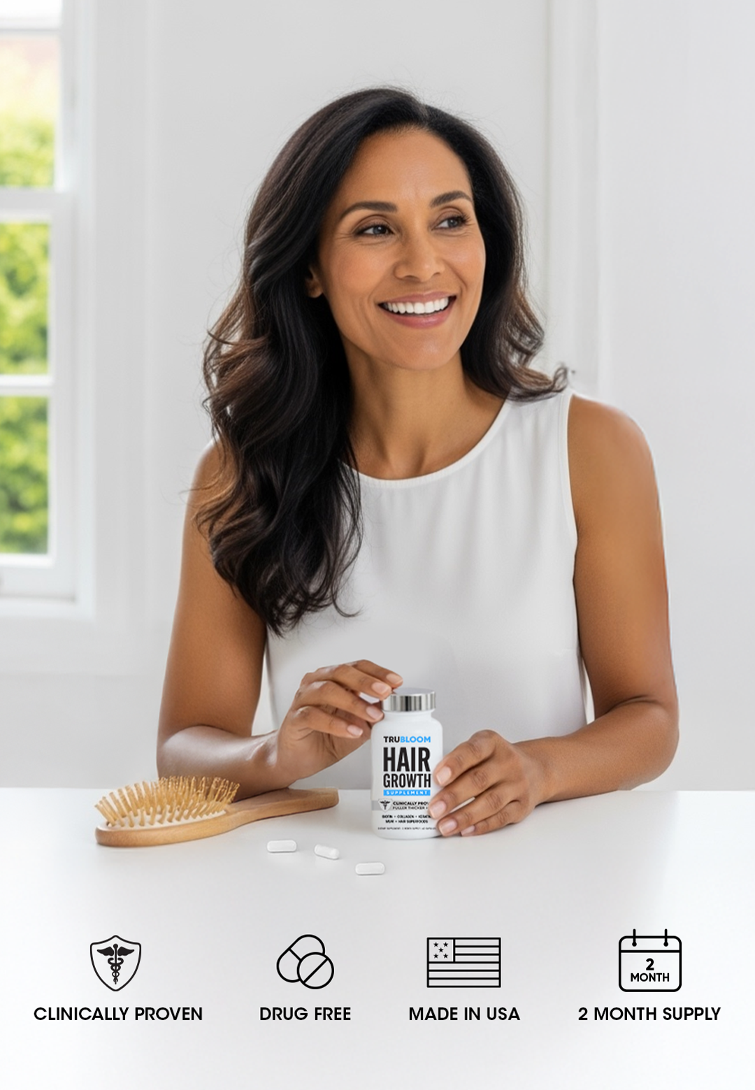 Hair Growth Supplement Bottles