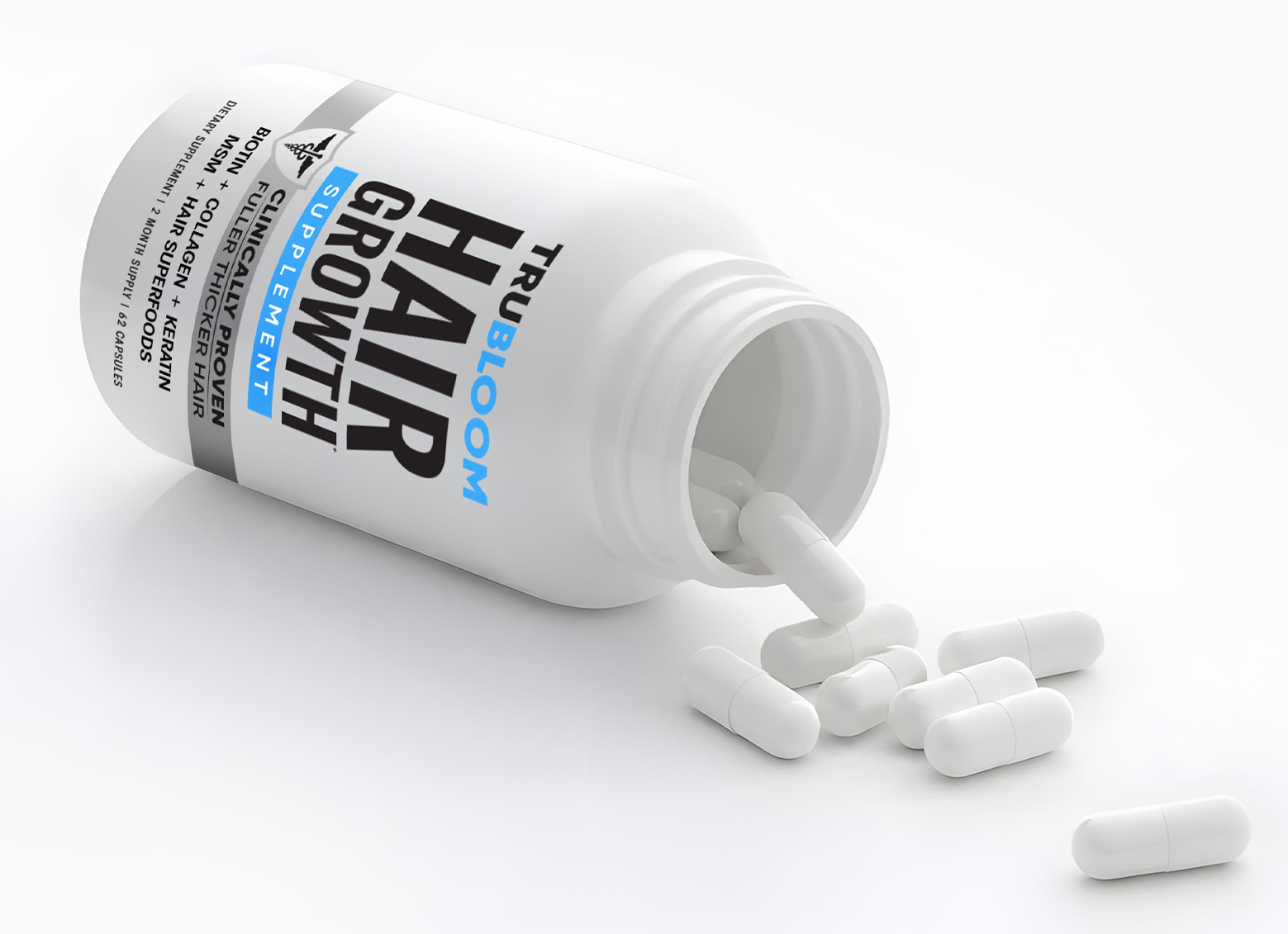 Hair Growth Supplement Bottles